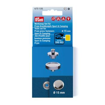 Prym Werkzeug-Set für Druckknöpfe Sport & Camping, 15 mm